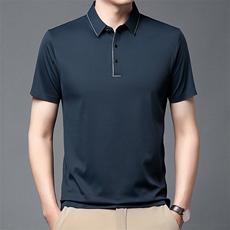 夏季男短袖T恤商务休闲男装中年翻领polo衫半袖上衣JD6816-P57，男装Polo衫，星座1105-3