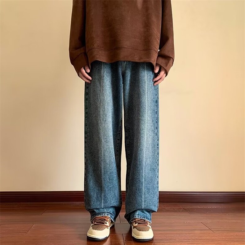 牛仔裤男秋季潮大码休闲裤子高街N2211P43,男装牛仔裤,星座1116-2