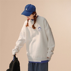 中性风秋/冬时尚趣味印花潮流百搭假两件套头情侣毛衣M222P65控88，男装针织衫/毛衣，A247A