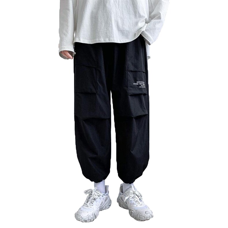 秋季男降落伞宽松直筒高街潮牌工装休闲长裤K807p25,男装工装外套,电商D315A