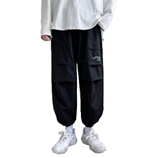 秋季男降落伞宽松直筒高街潮牌工装休闲长裤K807p25，男装工装外套，电商D315A
