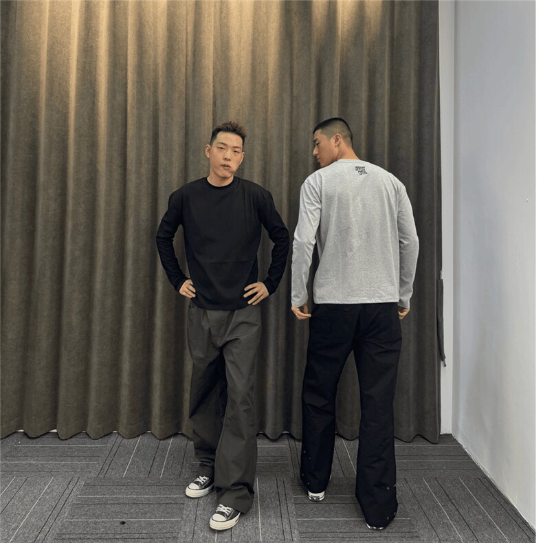 何以至此同款  8.22到货 纯棉美式休闲基础款印花圆领长袖透气图片