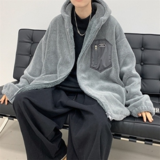 男装冬装羊羔毛棉服港风男女情侣宽松棉衣外套M08935-P55，男装棉衣，星座308B-2