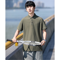 P02短袖男夏季新款纯色潮流半袖上衣休闲透气高级翻领polo衫T恤衫，男装T恤，星座115A-3