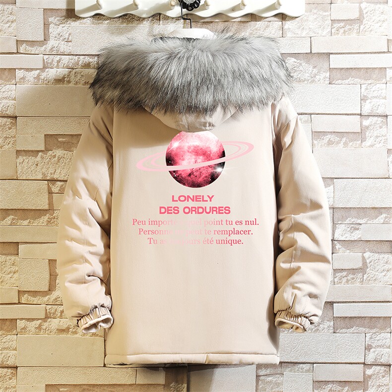 MM48184-P130冬季大毛领衣男士大码加厚袄男服砖墙,男装棉衣,电商A040A
