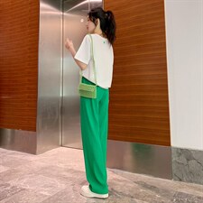 运动套装女时尚潮流舒适两件套2022年夏季韩版休闲白搭T恤阔腿裤，女装套装/套裙，梦懿尔