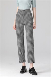 秋冬新款现货，针织小千鸟格显瘦烟管裤白搭款 26-31尺码,其它,艺尚丽人