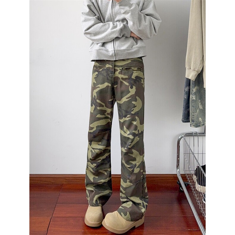 B221美式ins高街暗黑多口袋修身工装牛仔裤LK24156-P65控88,男装牛仔裤,电商B221