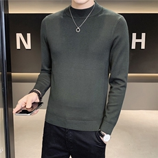 12色纯色毛衣打底衫男秋冬内搭半高领修身针织衫M602特p35，男装针织衫/毛衣，电商D303