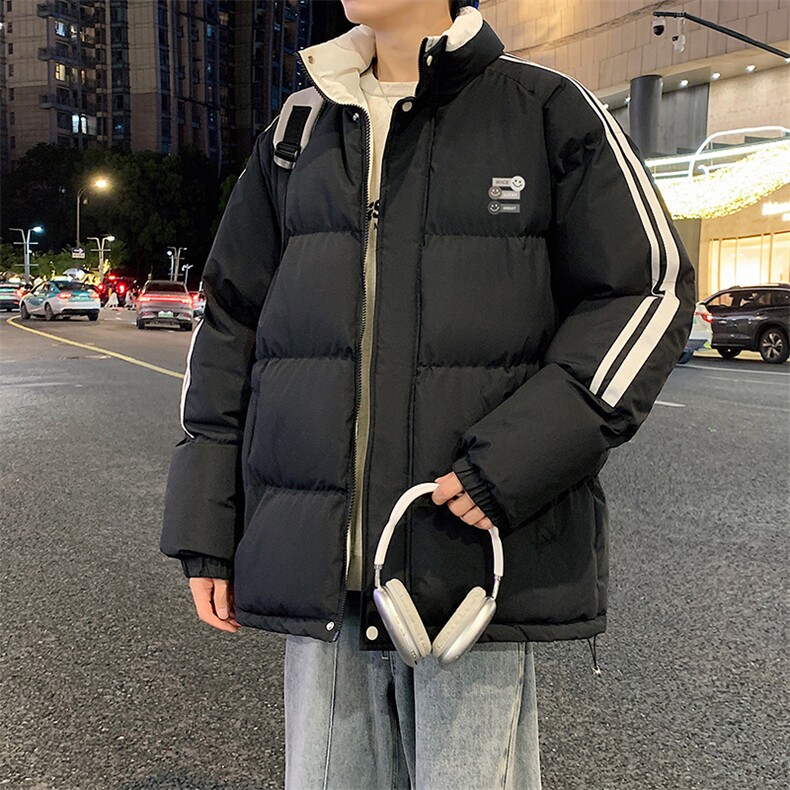 量大优可提供视频冬棉衣立领条纹HD019-1-MF5221-P75,男装棉衣,电商019-1