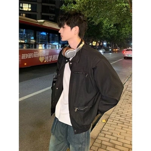 【有货】DB956-P80美式金属拉链肩垫夹克男宽松冬季潮牌休闲棉服图片