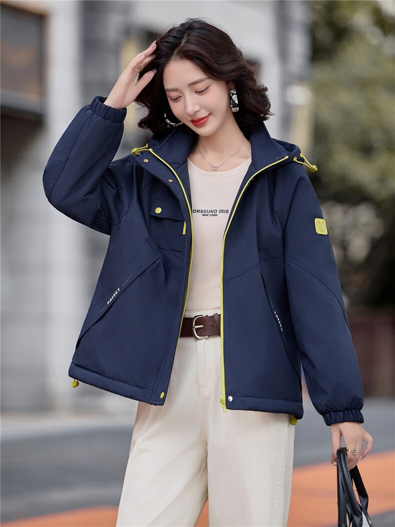 现货2025年冬季新款夹棉保暖棉衣派克服,女装棉衣/棉服,悦祺