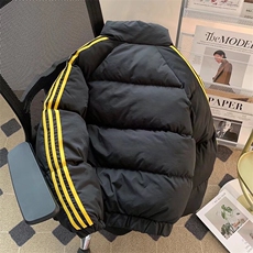 美式撞色格子拼接棉服外套潮牌设计感加厚保暖面包服TT27P85，男装棉衣，星座1013-5
