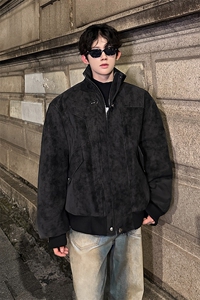 405A 美式复古飞机扣设计皮衣短款棉服 MY25812-特批100控178，男装皮衣，星座405A