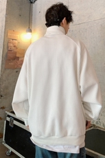 Y6491P55春款港风翻领领卫衣男落肩打底衫潮流百搭上衣外，男装T恤，星座1204