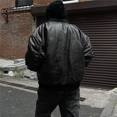 【有货】DM6022-P120美式复古连帽pu皮衣重磅工装加厚棒球服棉服，男装皮衣，星座603-2