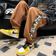 特P35控68休闲裤男港风秋季大码宽松束脚拉链复古卫裤-K213，男装休闲裤，电商B370