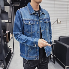 店主风秋季牛仔外套男新款韩版潮流潮牌ins工装夹克男装8195，男装夹克，电商A318