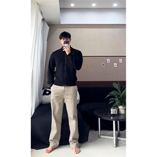 重磅秋冬北极绒双拉链毛衣开衫美式复古休闲慵懒风宽松针织衫外套，男装针织衫/毛衣，电商A486-1