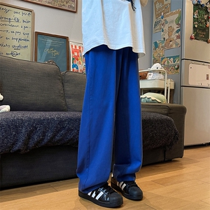 8XL-M特大码高级垂坠感休闲裤男薄款冰丝裤宽松直筒拖地裤K964P48图片