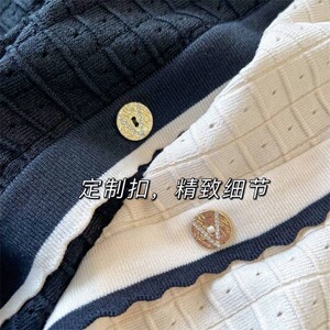 圆领套头纯色2024年秋季短袖时尚气质针织衫图片