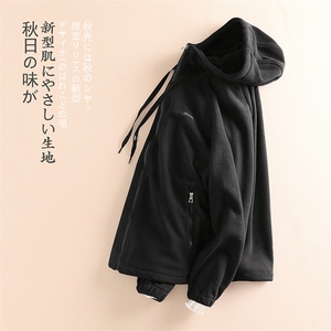 秋冬新款港风休闲双面摇粒绒开衫连帽卫衣男大码夹克外套J623-P65图片
