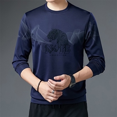 CE672钱塘2020-2秋季新款时尚休闲简约中年男士长袖T恤P32，男装T恤，钱塘207-2