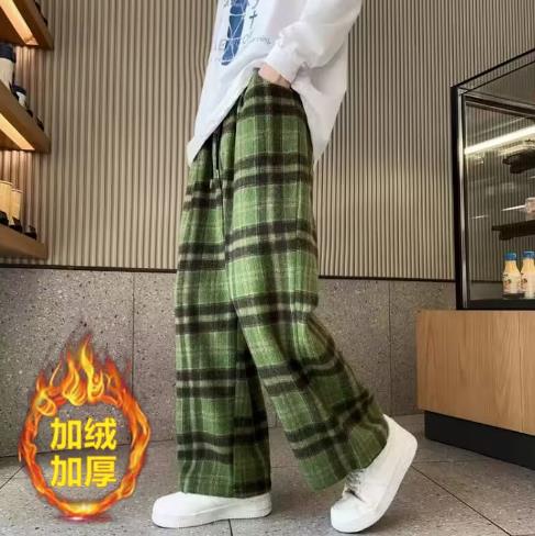 加绒日系大码休闲裤暗黑阔腿裤汉服七分裤工装裤中性潮 P52图片
