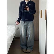 【有货】cleanfit马海毛v领毛衣高级感痞帅美式针织衫TQ01LL-P65，男装针织衫/毛衣，星座1007（原301D）