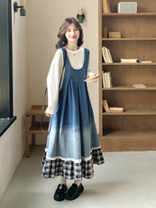【现货】数据好渐变色背带裙P145-K198，商品下架区，浙宝128A