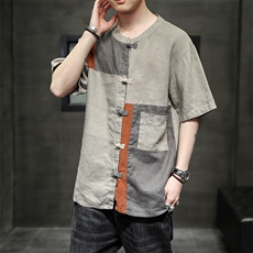 风棉麻乞丐服T19-P60，男装T恤，星座816-2（原B366-1）