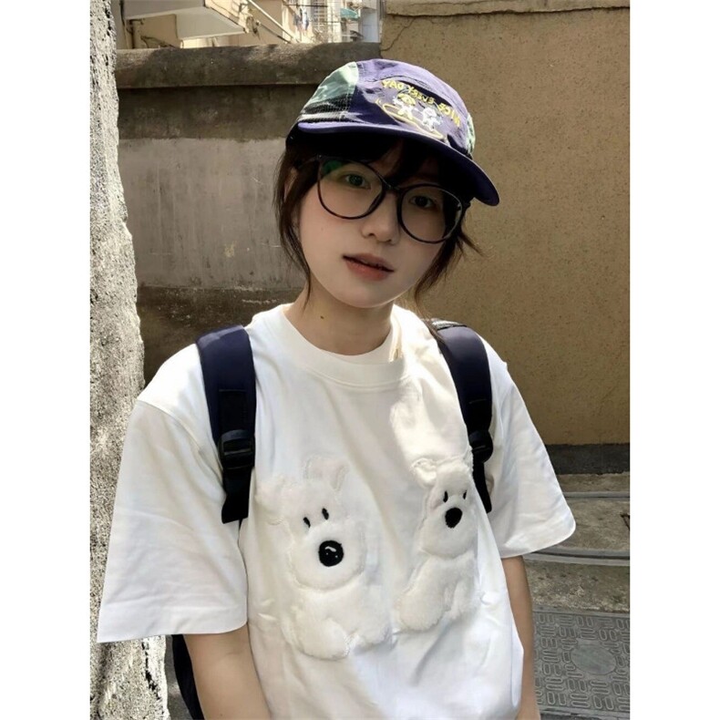 H0433-p35毛巾绣+贴标大短袖t恤女夏季半袖宽松别致上衣,男装T恤,星座617A-2