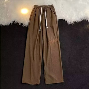 青少年美式复古休闲裤男高级感长裤潮牌痞帅显腿长直筒裤A914/P35图片