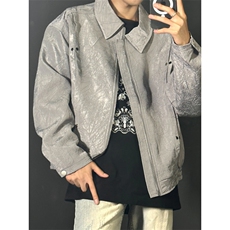 【有货】cleanfit短款褶皱外套男款春秋高级感痞帅夹克W186LL-P72，男装夹克，星座1007（原301D）
