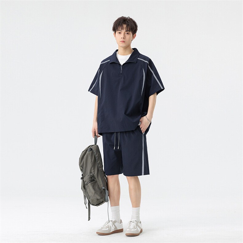 新款休闲短袖套装,男装休闲套装,星座1106-2（原1111B）
