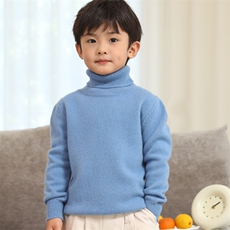 儿童羊毛衫圆领套头男女通用纯色打底衫秋冬，童装儿童羊毛衫，冰晶童装