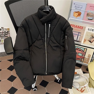 立领工装飞行员夹克衫男生春秋美式宽松拉链棉服棉衣外套5291P88