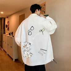 麂皮绒夹克男大码立领褂子外套JK85115-P68加绒款-P78，男装夹克，电商A040