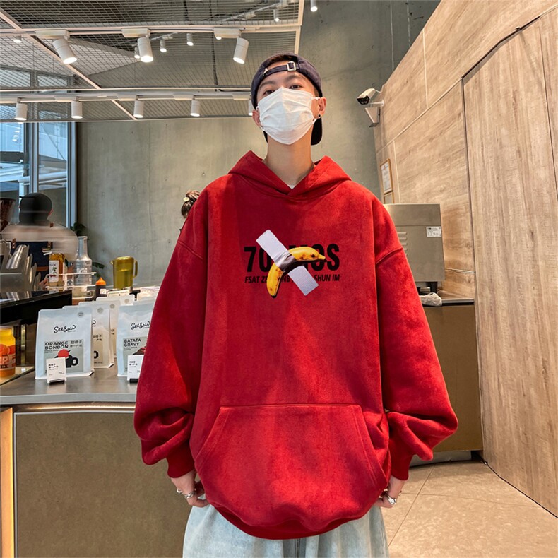 特P43控78秋季360G麂皮绒印花宽松休闲连帽卫衣JWY3268,男装卫衣,电商B370