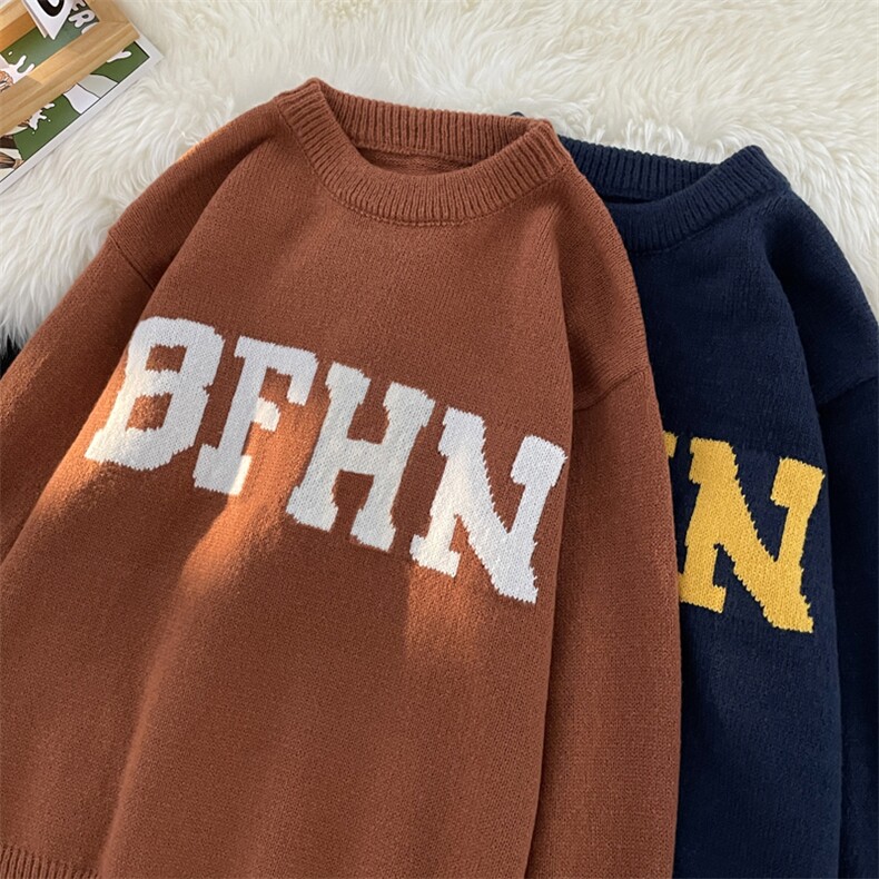 毛衣男韩版潮流宽松针织衫冬季ins港风慵懒线衣外套MY05630-P50，男装针织衫/毛衣，星座308B-2