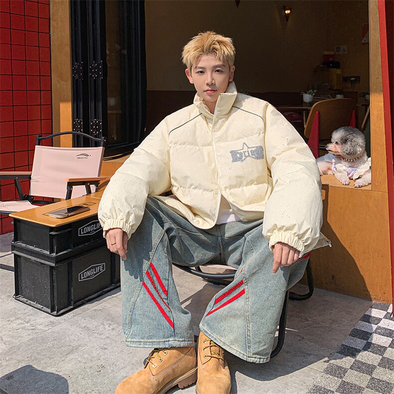 撒银设计款棉服8896-P118控158，男装棉衣，星座310A