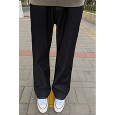 黑色简约时尚牛仔裤男款vibe风裤子显腿长直筒微喇裤NF1122，男装牛仔裤，星座1116A（原606A-3）