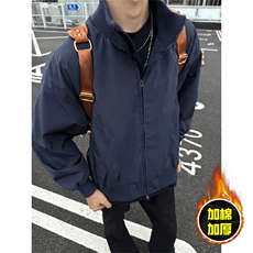 棉衣5W件现货冬季美拉德立领飞行夹克廓形高街棒球服加棉加厚外套，男装夹克，电商A486