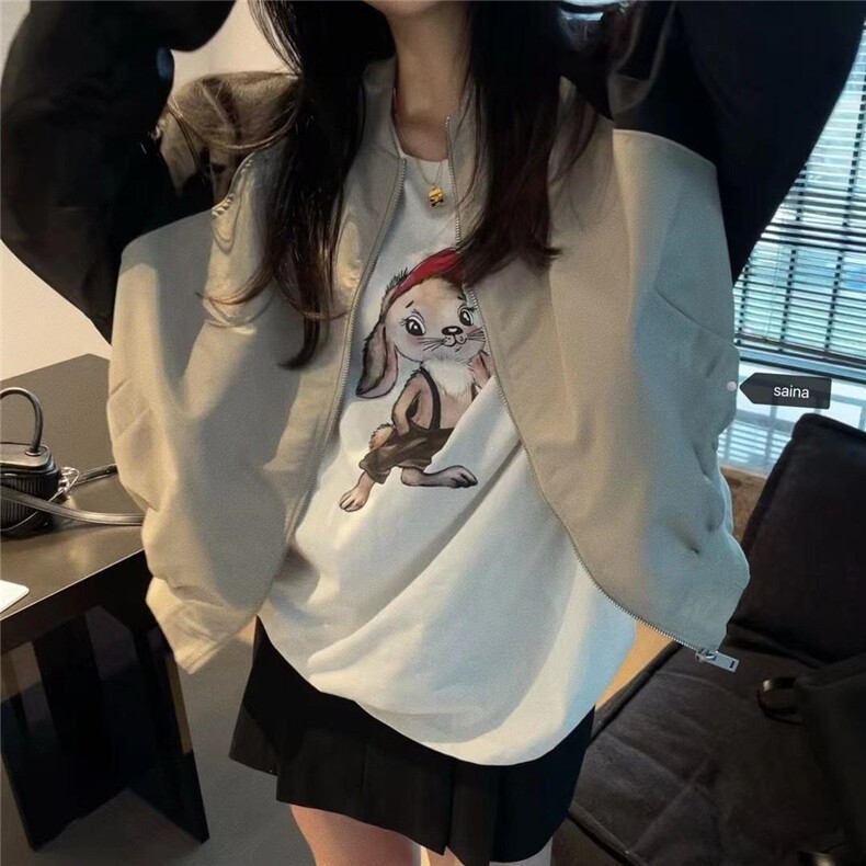 韩系撞色棒球服，其它，欧妮卡蒂蔓