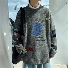 ！2023秋冬高品质男士圆领毛衣大码潮牌针织衫M215P50控68,男装针织衫/毛衣,电商B220