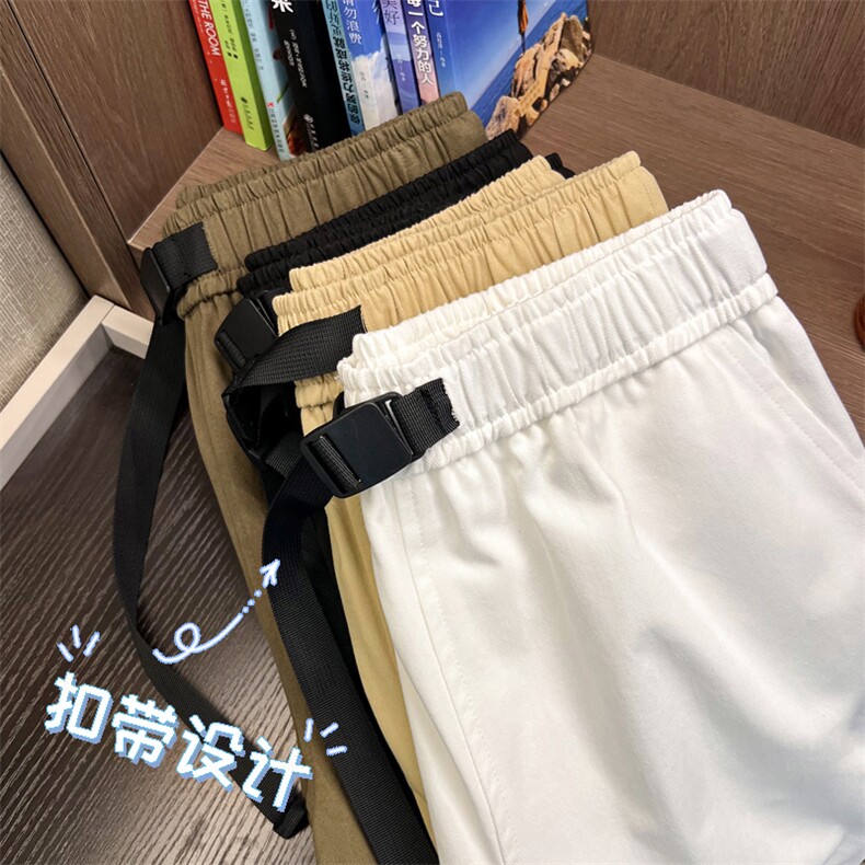 裤子男秋季潮牌宽松纯棉抽绳束脚卫裤港风休闲裤-K660特批38,男装休闲裤,星座718-1