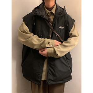 加棉特P0秋冬动款棉衣冲锋衣连帽马甲男拉链外套夹棉服MJM271图片