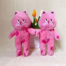 波点猫十个起批,乐绒毛绒玩具 波点猫十个起批,乐绒毛绒玩具