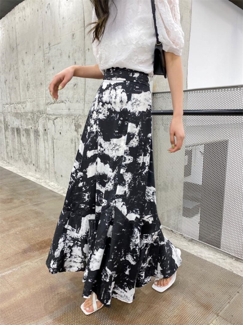 YCJ雪纺缎面半裙，女装半身裙，YCJ