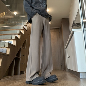 2025秋冬加厚cleanfit半松紧微喇叭高街小西裤K3345-P45图片